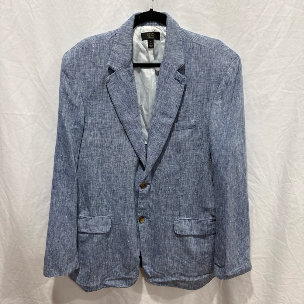 Club Room‎ Luxury Linen Sport Coat Chambray Blazer XL Summer Casual Lightweight
